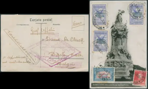 Zeppelin 1930 Argentinien SAF AK MiF Blau/Grün Belgien Si 63 B/E / 2003