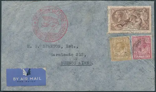 Katapult Grossbritannien 1935 Brief London Berlin Argentinien Catapult / 401