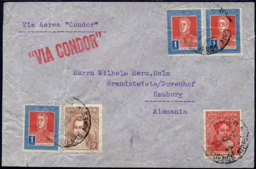 Katapult 1935 Argentinien Notwasserung Buenos Aires Hamburg Catapult 385 b / 917