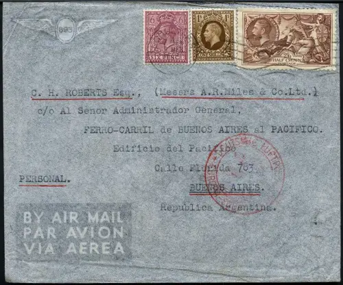 Katapult Grossbritannien 1938 Brief London Buenos Aires Argentinien Catapult/474