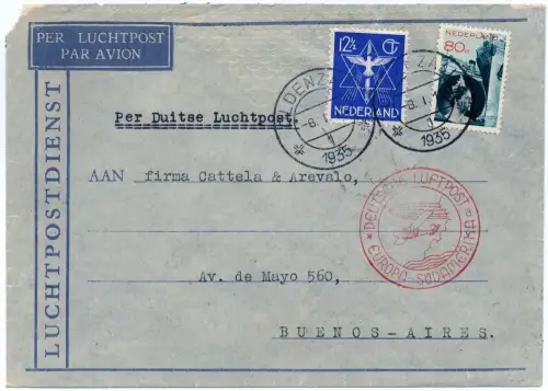 Katapult 1935 Niederlande Brief Oldenzaal Argentinien Catapult H 350 / 1222