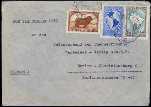 LATI 1940 Argentinien Buenos Aires 10.4.40 Charlottenburg OKW Zensur / 2030