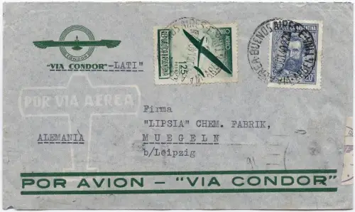 LATI 1940 Argentinien Buenos Aires Brief 30.10.40 Mügeln Leipzig OKW Zensur/1946
