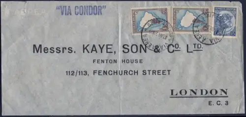 Katapult Argentinien 1937 Brief Buenos Aires London England Catapult / 451