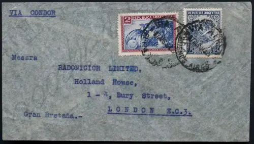 Katapult Argentinien 1935 Brief Buenos Aires London England Catapult / 392