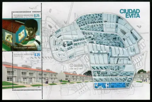 Argentinien Argentina 2015 Evita Peron City Stadtplan Architektur Gemälde MNH