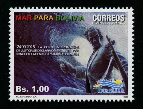 Bolivien Bolivia 2016 Mar Para Bolivia Ein Meer für Bolivien Welle Diremar MNH