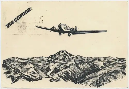 Katapult 1935 Chile Condor Weihnachtskarte Santiago Schweiz H 423 Catapult/ 1644