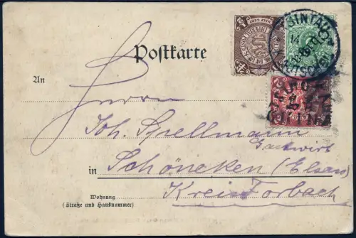 Kiautschou 1189 AK MiF Coiling Dragon Tsingtau + V 2 I Schöneken Elsass/427