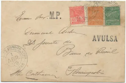 Condor 1929 Brasilien Brief Pelotas MiF 2300 R nach Florianopolis / 1522