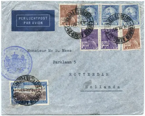Katapult 1937 Brasilien Niederl. Botschaft Rio Rotterdam H 556 Catapult / 1621