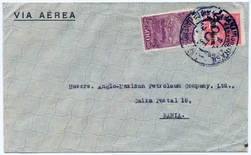 Brasilien 1931 Flugpostbrief mit Panair-Stempel Rio de Janeiro Bahia / 1309