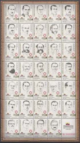 Ecuador 2014 Staatspräsidenten Geschichte Politik Unabhängigkeit 3544-3577 MNH