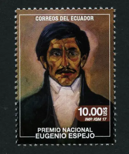 Ecuador 2017 Eugenio Espejo Gemälde Schriftsteller Arzt Jurist Postfrisch MNH