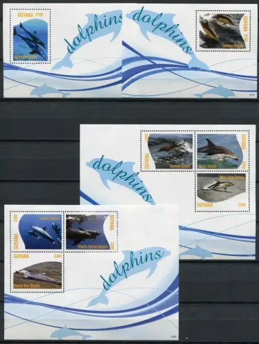 Guyana 2012 Delpine Dolphins Meeressäugetiere Meerestiere MNH