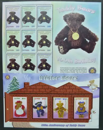 Guyana 2003 Teddybären Teddy Bears Spielzeug Toys 7538-7550 MNH
