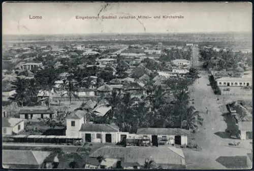 Togo 1910 AK Lome 24.7.10 via Quittah Accra Goldküste London England / 64