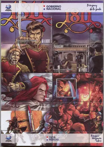 Paraguay 2022 Comics Roberto Goiriz Geschichte Cartoons Block MNH
