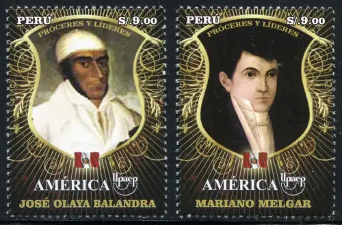 Peru 2014 UPAEP Persönlichkeiten Gemälde Paintings Kunst Art Postwesen MNH