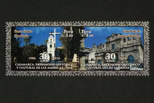 Peru 2016 Cajamarca Kirchen Kulturerbe OEA Geschichte Churches Postfrisch MNH