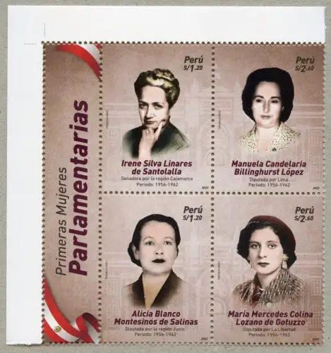 Peru 2022 Frauen im Parlament Demokratie First Women at Parliament MNH