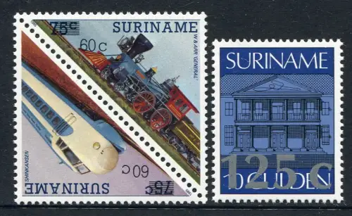 Surinam 1988 Eisenbahn Trains Railways Architektur 1258-1260 Postfrisch MNH