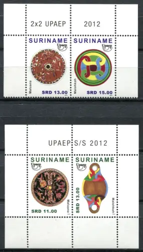 Surinam 2012 UPAEP Handwerkskunst Sagen 2604-2605 Block 114 MNH