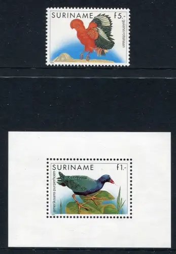Surinam 1986 Vögel Birds Uccelli Oiseaux Freimarken 1165 Block 43 MNH
