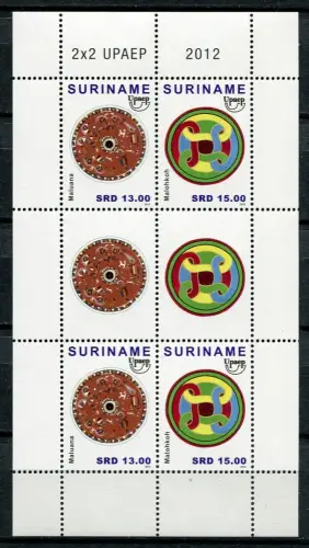 Surinam 2012 UPAEP Handwerkskunst Sagen 2604-2605 Kleinbogen MNH