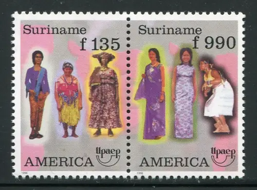 Surinam 1996 UPAEP Trachten Folk Costumes Brauchtum Folklore 1565-1566 MNH
