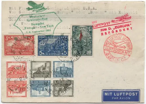 Katapult 1933 Russland Leningrad Berlin Nachbringeflug Catapult H 141 c / 2130