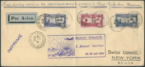 Katapult 1932 Frankreich Dampfer Bremen Paris New York USA Catapult H 95 / 2171