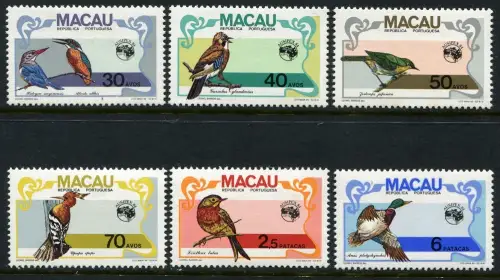 Macau Macao 1984 Vögel Birds Uccelli Oiseaux 522-527 MNH