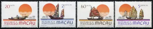 Macau Macao 1984 Philakorea Schiffe Ships Segelschiffe Seefahrt Navi 528-531 MNH