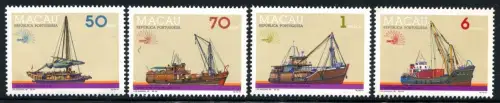 Macau Macao 1985 Italia Schiffe Ships Frachtschiffe Seefahrt 546-549 MNH