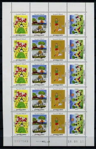 Marokko 2011 Kinderzeichungen Children's Drawings 1760-1763 Kleinbogen MNH