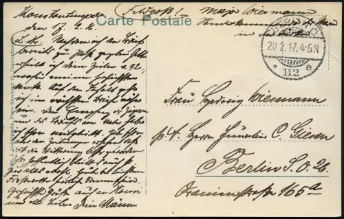 Dt. Militärmission Türkei 1917 AK Feldpost Sonderkommando Marine Berlin C / 46