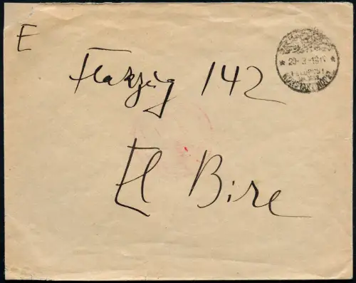 Dt. Militärmission Türkei 1918 Brief mit Soldatenzeitung an Flakzug El Bire / 17