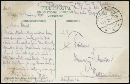 Dt. Militärmission Türkei 1918 Jildirim AK Tarnstempel Aleppo Afule Walldürn/133