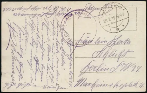 Dt. Militärmission Türkei 1918 AK Kraftfahrer 741 Nazareth Tarnstempel / 125