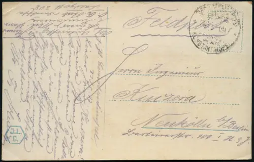 Dt. Militärmission Türkei 1917 AK Rumänien-Feldzug Konstantinopel Neukölln / 119