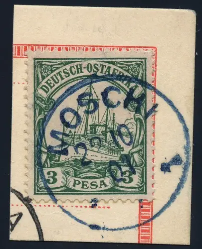 DOA 1901 Michel 12 ° Moschi Blau 22/10/01 Luxus Briefstück / 346