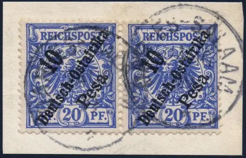 DOA 1896 Michel 9 Paar Briefstück Einwandfrei ° Dar-Es-Salaam / 248