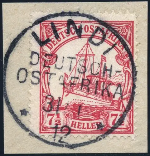 DOA 1906 Briefstück ° Lindi 31/1/12 Luxus Michel 32 Kaiseryacht / 292