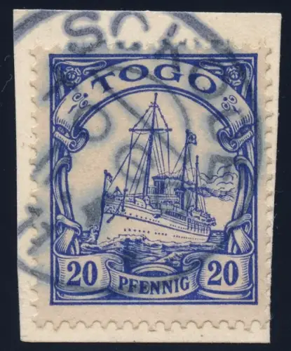 Togo 1911 Michel 10 Kaiseryacht ° Sokode Briefstück Einwandfrei / 34