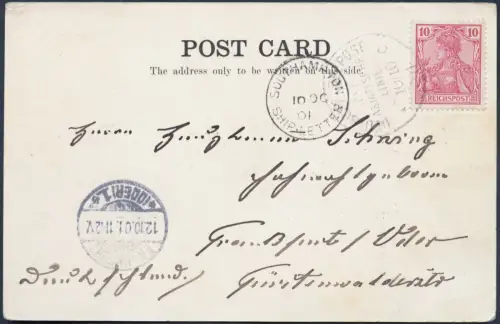 Dt. Seepost 1901 Ost-Asiatische Linie c Prinzess Irene Frankfurt Oder/2306