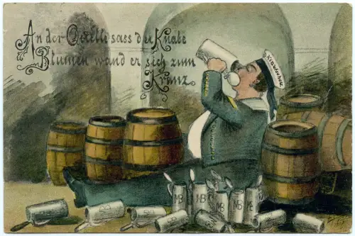 Kiautschou 1910 Tsingtau Incoming Mail Kiel AK Matrose Gouvernementsgericht/ 434
