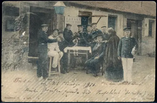 Kiautschou 1906 AK Hotel Irene Matrosen Tsingtau Karolinenhöhe Michelau / 320