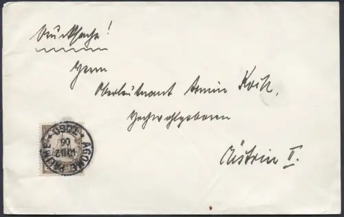 Togo 1906 Brief Drucksache EF 3 Pf Kaiseryacht Agome Palime 10.12.06 Cüstrin/171