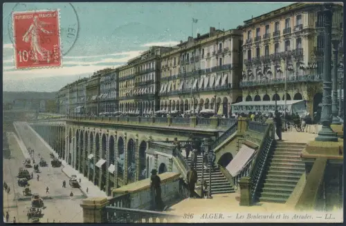 Dt. Seepost 1911 Ost-Asiatische Linie e Kleist Algier Frankreich Gibraltar/ 2327